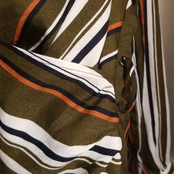 Haute Monde multi colored striped wrap blouse - Picture 5 of 5
